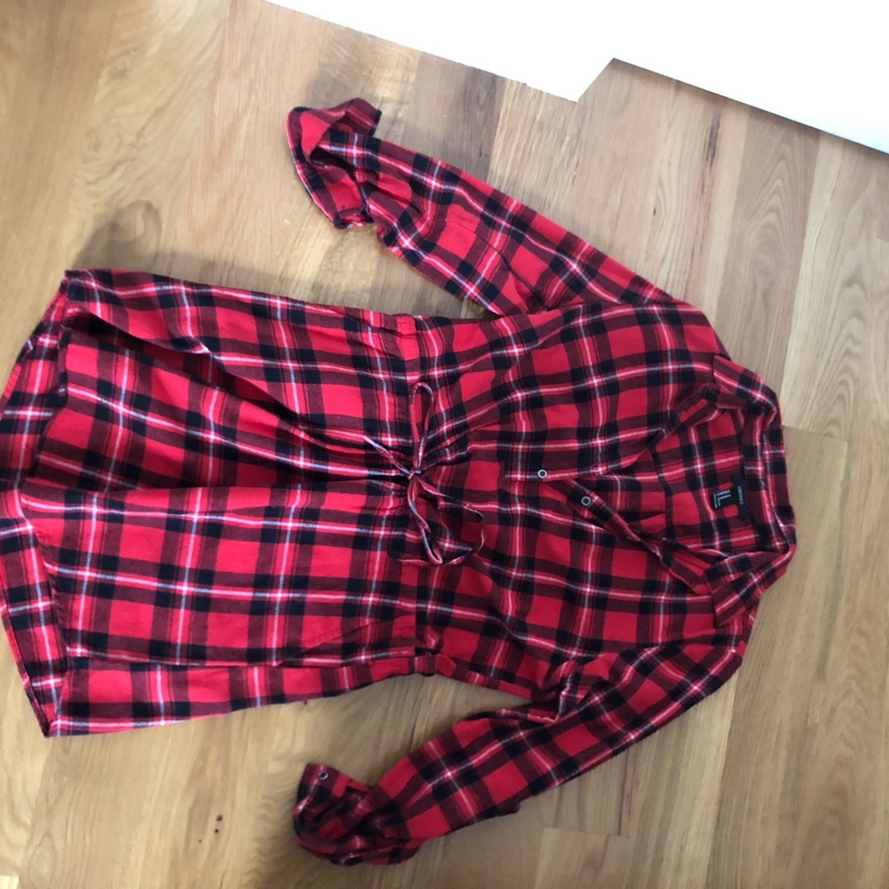 Red flannel dress